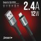 SUPERIOR USB data kabal SU-K104 Fast 12W 2.4A USB A na Lightning 1m, crna - U2109