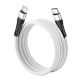 USB Data kabl Magnetic TD-CA93 Type C na Lightning, 27W, bela - U2115