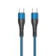 USB Data kabl Magnetic TD-CA91 Type C na Type C, 100W, plava - U2120
