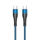 USB Data kabl Magnetic TD-CA91 Type C na Type C, 100W, plava - U2120