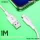 MOXOM USB data kabal MX-CB296 3A Lightning, bela - U2121