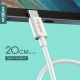 MOXOM USB data kabal MX-CB128 Type C na Type C PD 60W 20cm, bela - U2134