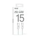 MOXOM USB data kabl MX-CB238 60W Type-C na Type-C, bela - U2201