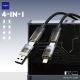 USB data kabal Moxom 4 u 1 Type C na Type C/Lightning, USB na Type C/lightning MX-CB364 100W 1m crni - EP3160034