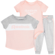 REEBOK set za bebe devojčice tri dela, roze sivi - U4275RG