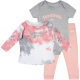 REEBOK trodelni set za bebe devojčice, roze dezenirani sivi - U4279RG