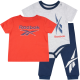 REEBOK set tri dela za bebe dečake, beli plavo crveni - U9853RB