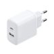 UGREEN Zidni Punjač X227 20W GaN 1x USB-A + 1x USB-C, bela - EP3027287