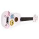 ECO TOYS Ukulele drvena gitara za decu sa 4 najlonske žice i trzalicom bela– ecotoys - EP2749307