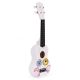 ECO TOYS Ukulele drvena gitara za decu sa 4 najlonske žice i trzalicom bela– ecotoys - EP2749307