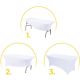 MODERNHOME Univerzalna navlaka za sto 180cm, bela - HTSP6FT WHITE