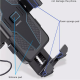 Univerzalni držač za telefon za motor i bicikl YESIDO C94 crni - 051152
