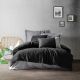 DEKOR DOM Posteljina CB Ranforce double Plain Line Siyah/gri - 032440