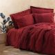DEKOR DOM Posteljina CB RANFORCE DOUBLE - Plain Line - SOOTY BORDO - 040844-1