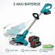 AKU Trimer za travu sa 2 baterije, 3 vrste sečiva i točkićima - EP2952375