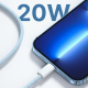 Kabel Braided iPhone PD Type-C na Type-C 20W plavi 1m - 605966