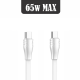 Kabel LDNIO LC132-C 65W Type-C na Type-C beli 2m - 600656