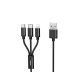Kabel Remax Gition RC-131 3u1 za iPhone Lightning/ Micro USB/ Type-C crni 1m - 600490