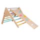 Pikler trougao KINDER HOME 2 u 1 Drvena penjalica i tobogan - V01F021
