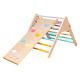 Pikler trougao KINDER HOME 2 u 1 Drvena penjalica i tobogan - V01F021
