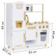 ECO TOYS Drvena kuhinja za decu White&Gold XXL - 7267-1-1-1