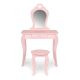ECO TOYS Dečji drveni sto za šminkanje sa ogledalom, roze - FH-KF200011-P