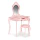 ECO TOYS Dečji drveni sto za šminkanje sa ogledalom, roze - FH-KF200011-P