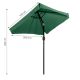 MODERNHOME Pravugaoni suncobran 200x140cm, zelena - SL-UM019GREEN