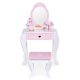 ECO TOYS Drveni dečji sto za šminkanje, roze/bela - 2950-1