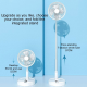 Ventilator sa podesivom visinom i daljinskim upravljačem beli - 617120