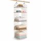 Viseći organizator za garderobu, bež, 29×29×128 cm - EP3231598