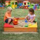 Dečiji drveni peskarnik KINDER HOME sa 4 sedišta – 90x90 cm - EP2988398