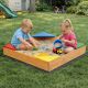 Dečiji drveni peskarnik KINDER HOME sa 4 sedišta – 90x90 cm - EP2988398