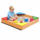 Dečiji drveni peskarnik KINDER HOME sa 4 sedišta – 90x90 cm - EP2988398