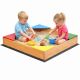 Dečiji drveni peskarnik KINDER HOME sa 4 sedišta – 90x90 cm - EP2988398