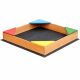 Dečiji drveni peskarnik KINDER HOME sa 4 sedišta – 90x90 cm - EP2988398