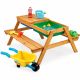 Dečji drveni sto sa klupama i peskarnikom KINDER HOME – 2u1, podizna ploča - EP2988394