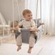 Dečija drvena ljuljaška KINDER HOME Skandi– meko pamučno sedište sa naslonom - EP3305163