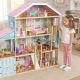 Velika drvena kućica za lutke KINDER HOME Grand Villa, 4 sprata, 28 komada nameštaja - EP3305175