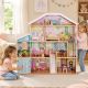Velika drvena kućica za lutke KINDER HOME Grand Villa, 4 sprata, 28 komada nameštaja - EP3305175