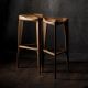 MEDA FURNITURE Drvena barska stolica Terca Orah - OrahTerIzd35
