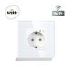Wifi pametna uticnica, ugradna, stakleni panel sivi, 16A WU0004 - PMK000004A00000