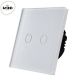 Wise Wifi + RF pametni prekidač, 2 tastera - stakleni panel beli - PMK000205A00000