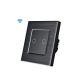 Wise Wifi pametni prekidač, 2 tastera, aluminijumski panel crni - PMK000027A00000