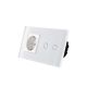 Wise Wifi pametni prekidac 2 tastera i uticnica - modularni, stakleni panel - PMK000013A00000
