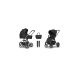 EUROCART Kolica za bebe 2u1 Easy Go Giro Ebony, crna - W-EA-GIRO-EB
