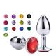 Metalni analni butt plug sa kristalom - set u veličinama S,M,L - EP3175161