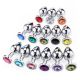 Metalni analni butt plug sa kristalom - set u veličinama S,M,L - EP3175161
