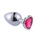 Metalni analni butt plug sa bazom u obliku srca   VELIČINA S - EP3175164