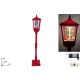 Novogodišnji crveni lampion sa vozićem, efektom padanja snega, svetlom i muzikom 135cm - XNA24026801